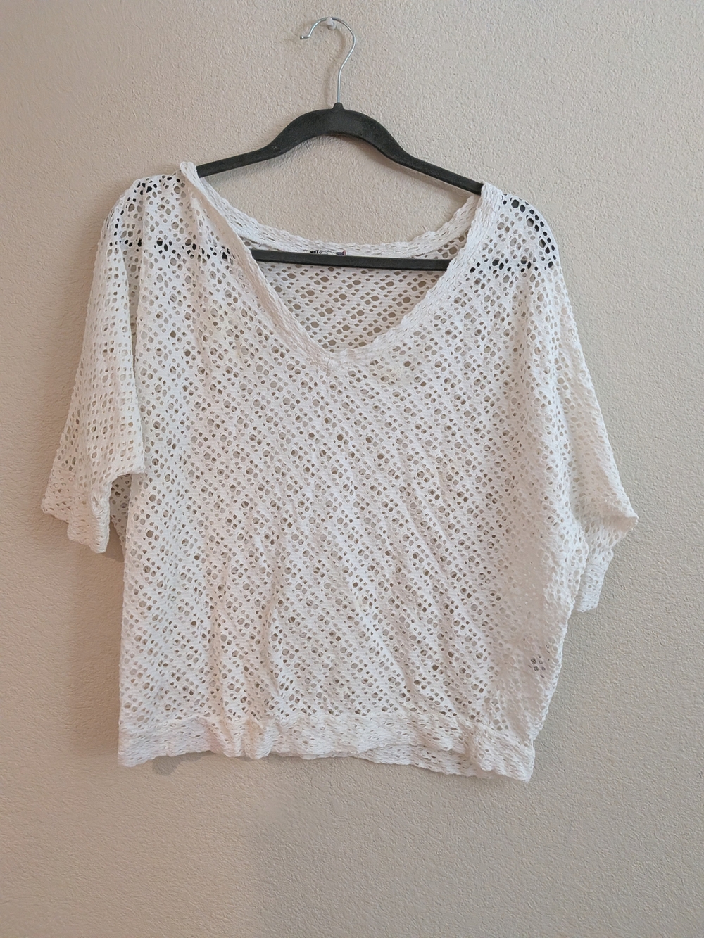 Kut from the Kloth White Crochet Short-Sleeve Pullover